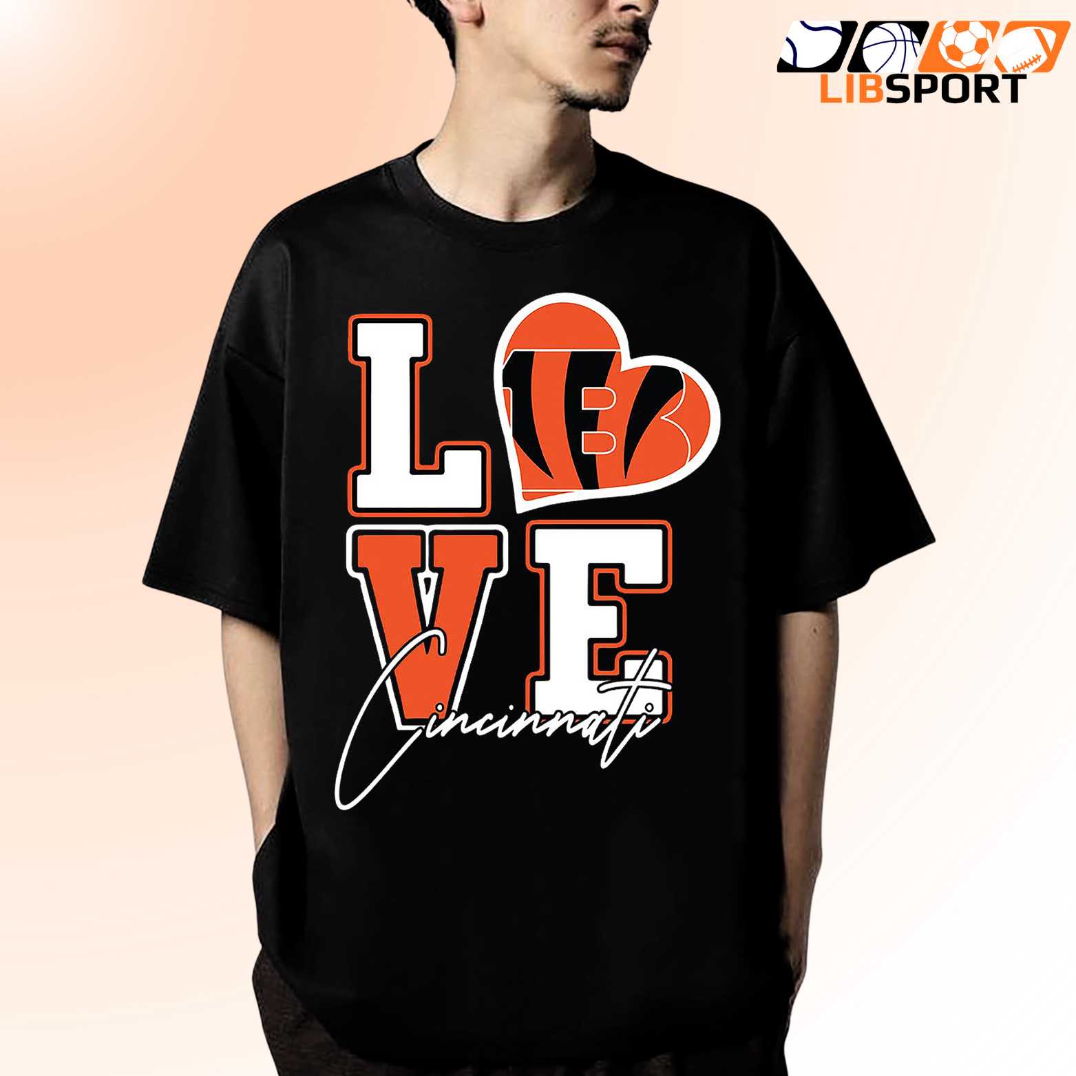 Cincinnati Bengals Love T Shirt, Unisex Game Day Shirt
